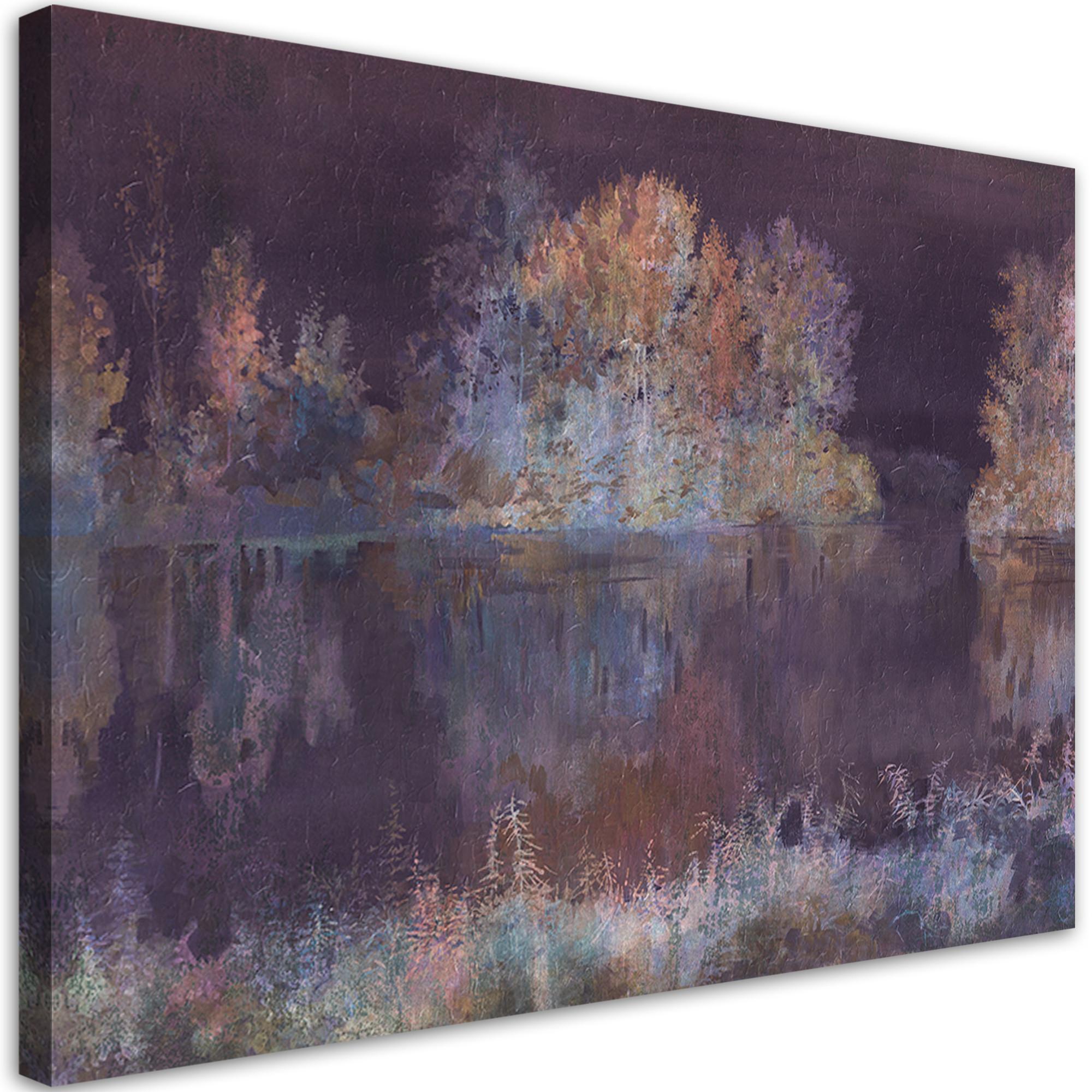 WANDBILD seeblick - Schwarz, Textil (60/40cm) - Feeby