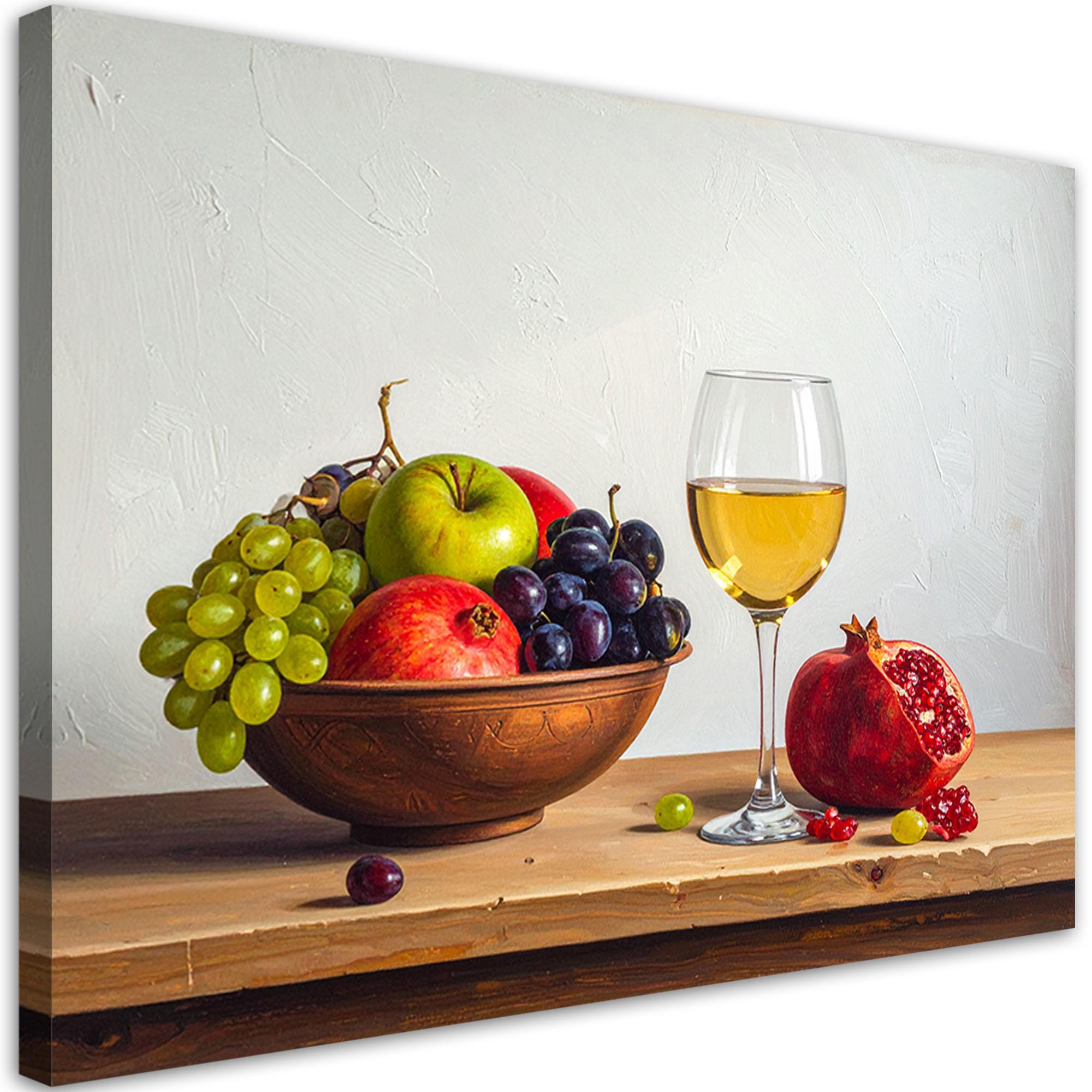 LEINWANDBILD Essen & Trinken 45x30cm - Multicolor, Textil (45/30cm) - Feeby