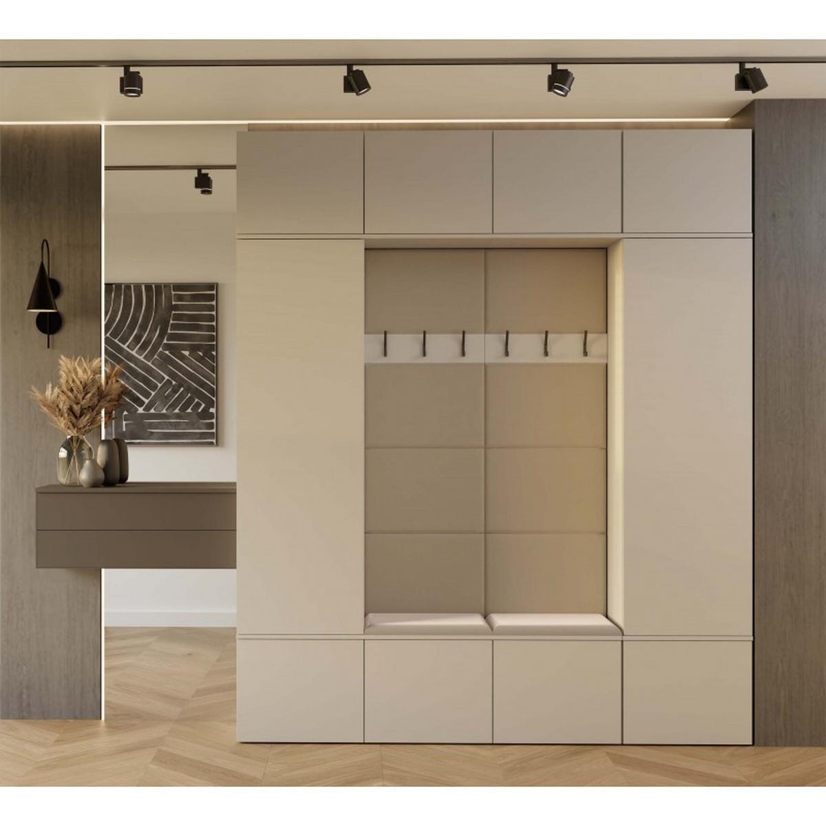 GARDEROBENSCHRANK modern, Schrank Set Kleiderschrank - Schuhschrank Kaschmir 200/238/35 - Kaschmir, Holzwerkstoff (200/238/35cm) - RAUMHIRSCH FURNITURE