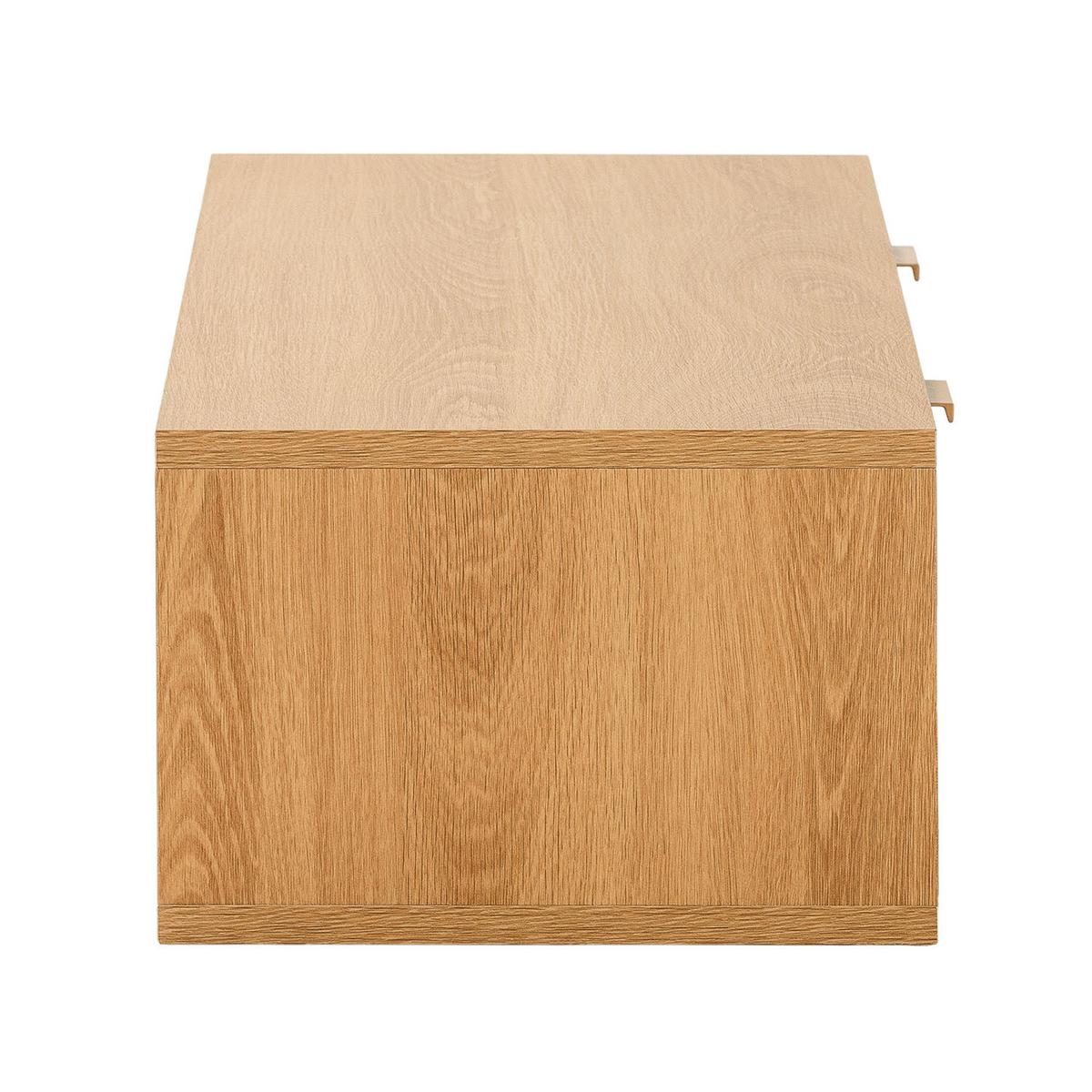 KONSOLENTISCH schwebender Lluvia 2 schubladen Eiche-Optik - Honigeiche, Holzwerkstoff (100/20/30cm) - VS Venta-stock