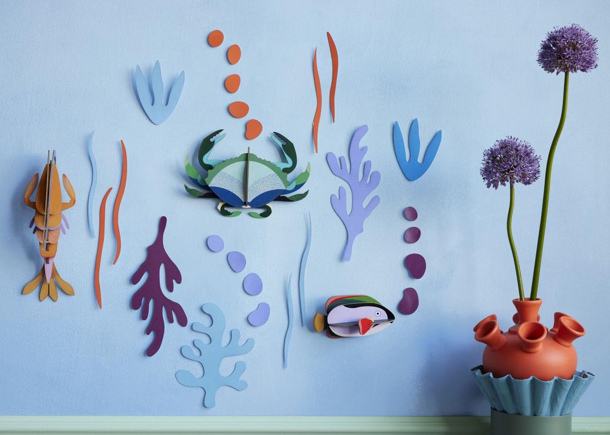 WANDDEKO Unterwasser-Wunder 9/22 cm - Multicolor, Wellpappe (9/22/8cm) - Studio Roof