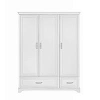 KLEIDERSCHRANK TWINKLE für das Kinderzimmer Weiß matt - Weiß, Holzwerkstoff (145/180/53cm) - Lookway