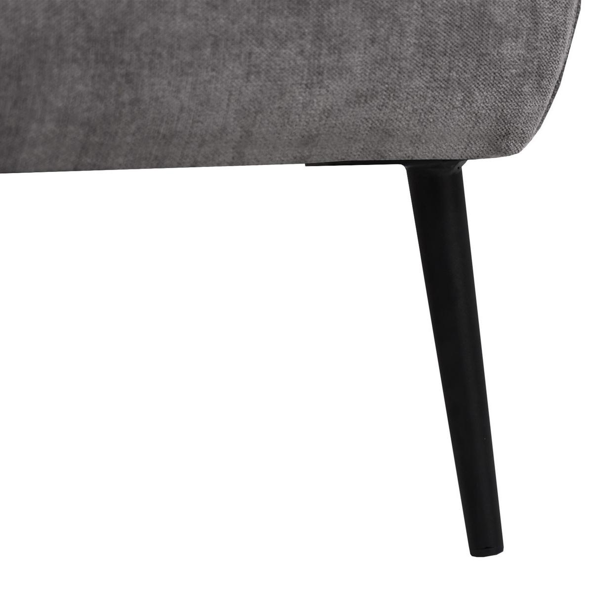 POLSTERBETT Nuit, Doppelbett 160x200 cm mit Schaumstoffmatratze 10 cm, Chenille-Stoff, Dunkelgrau - Dunkelgrau, Textil (160/200cm) - Beautysofa