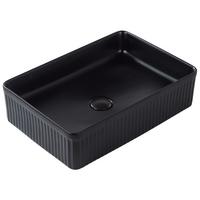 AUFSATZWASCHBECKEN Schwarz 50/34 cm Keramik Geldo - Schwarz, Keramik (50/13/34cm) - Beliani
