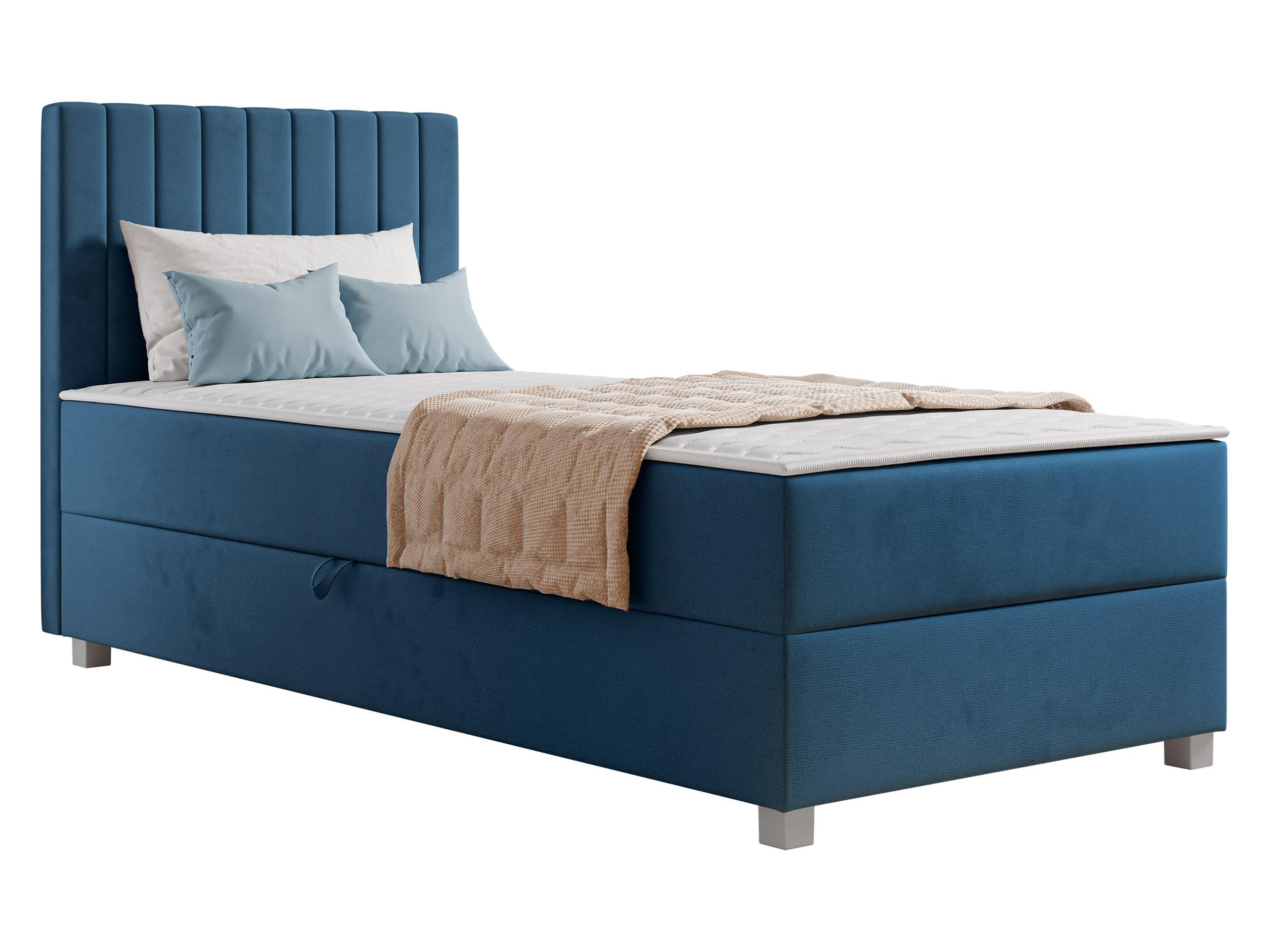 BOXBETT Viki - H3 - Blau/Silberfarben, Holzwerkstoff/Kunststoff (90/200cm) - MIRJAN24
