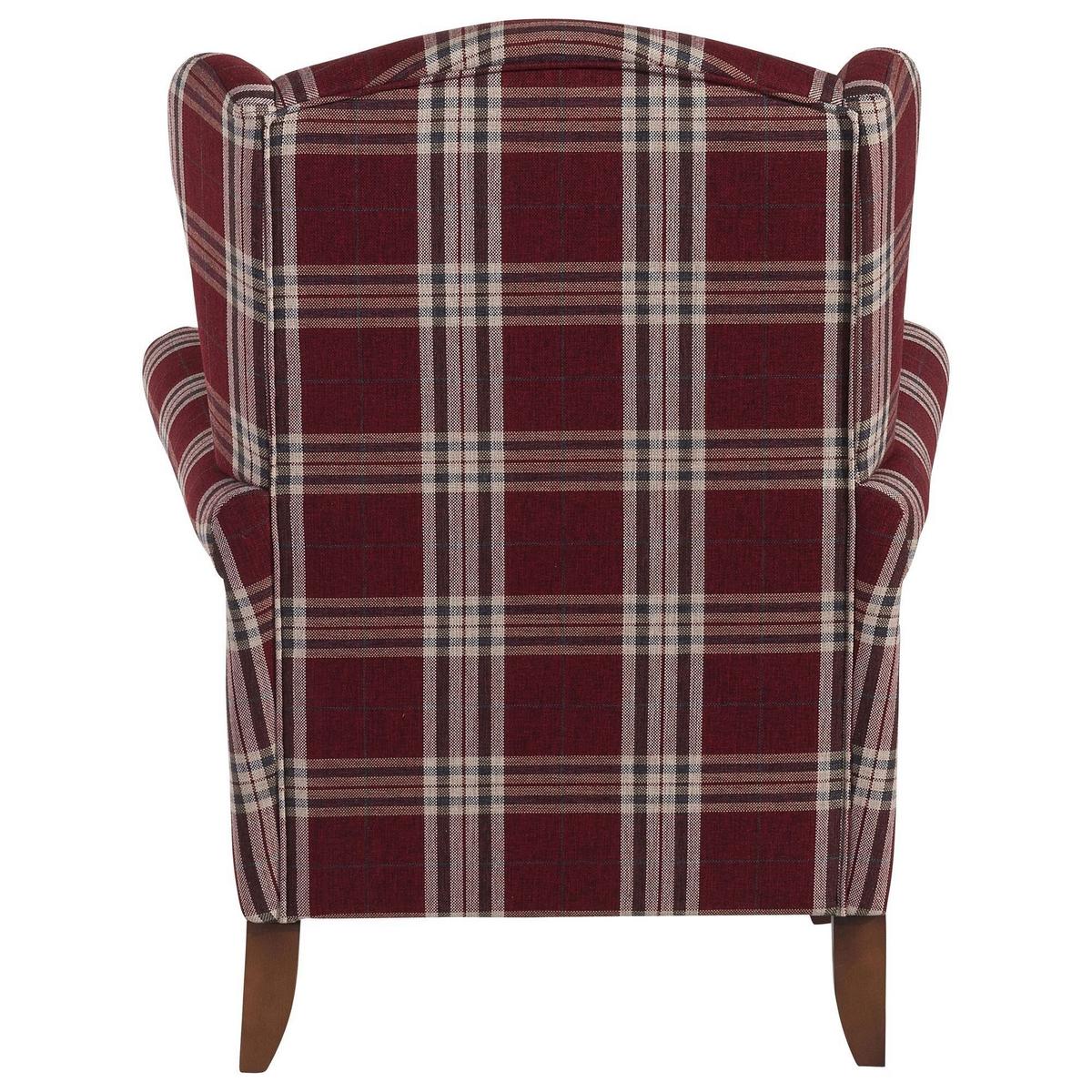 OHRENSESSEL Katria Bezug Flachgewebe Buche nussbaum / rot - Rot, Kunststoff (88/108/84cm) - 58aufmkessel
