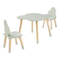 KINDERSITZGRUPPE Epim - Mintgrün, Holz/Holzwerkstoff (60/44/60cm) - [en.casa]