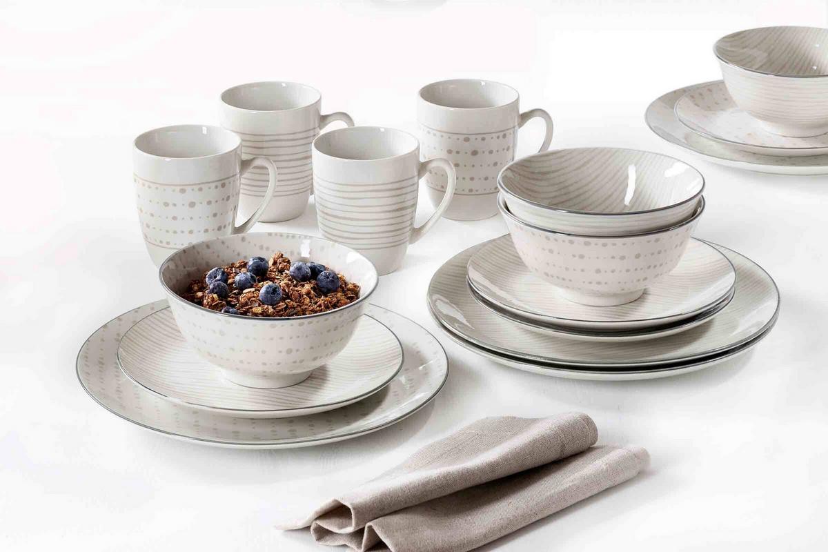 KOMBISET Lahti creme 16-tlg. - Creme, Keramik (2/2/2cm) - Ritzenhoff Breker