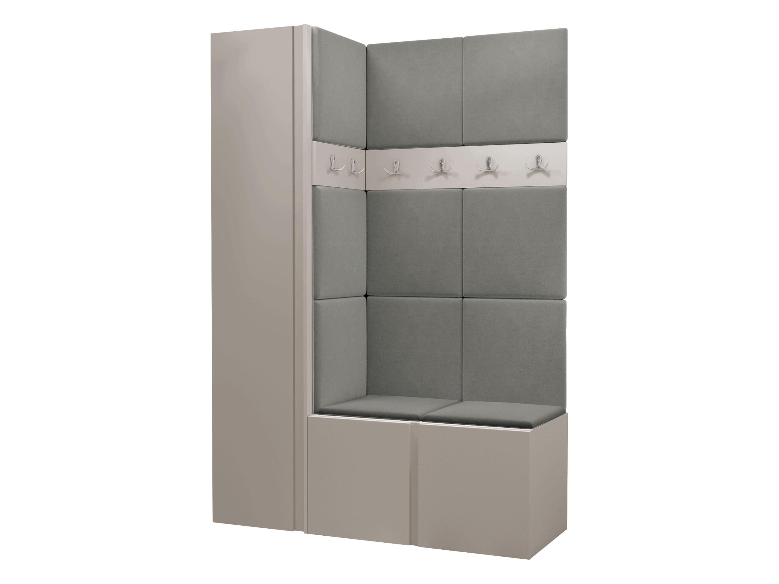 GARDEROBEN-SET Orion IX - Kaschmir/Grau, Holzwerkstoff/Kunststoff (124/186/46cm) - MIRJAN24