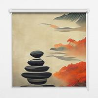 INNENROLLO - Fensterrollo - Rollo - 140x140 cm - Berg - Braun, Kunststoff (140/140/0.5cm) - TULUP