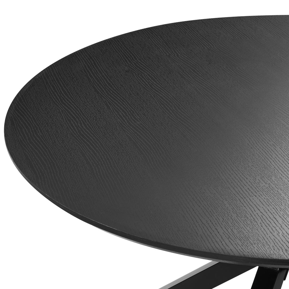 ESSTISCH Schwarz 120/120 cm Fitzroy - Schwarz, Holzwerkstoff (120/120/75cm) - Beliani