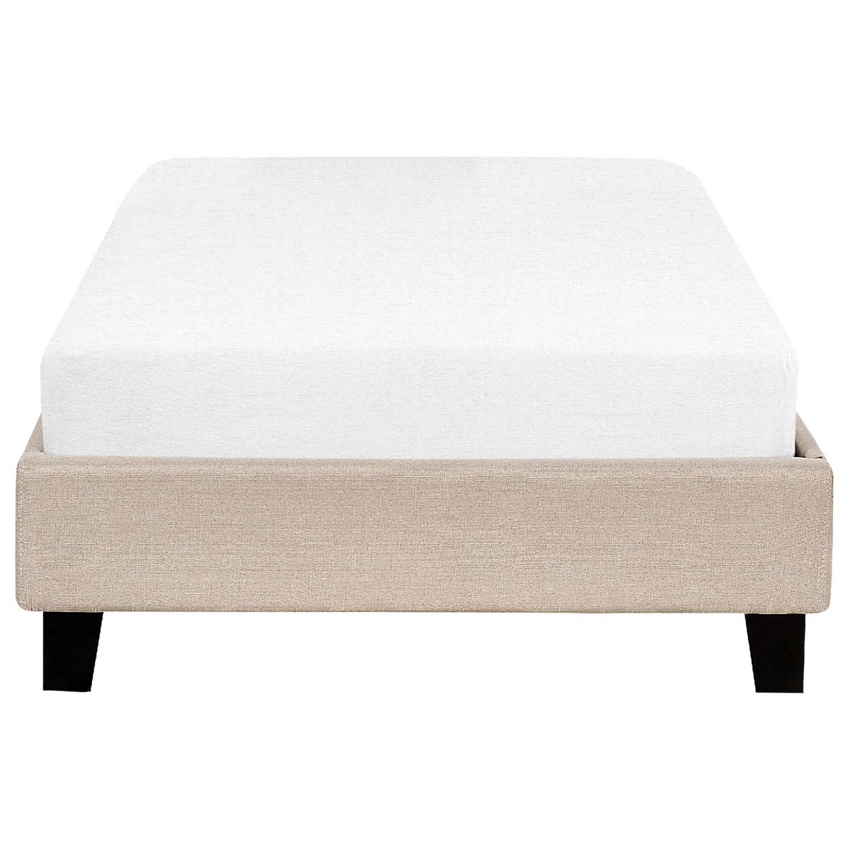 POLSTERBETT mit Lattenrost 90x200 cm Beige Roanne - Beige, Textil (90/200cm) - Beliani