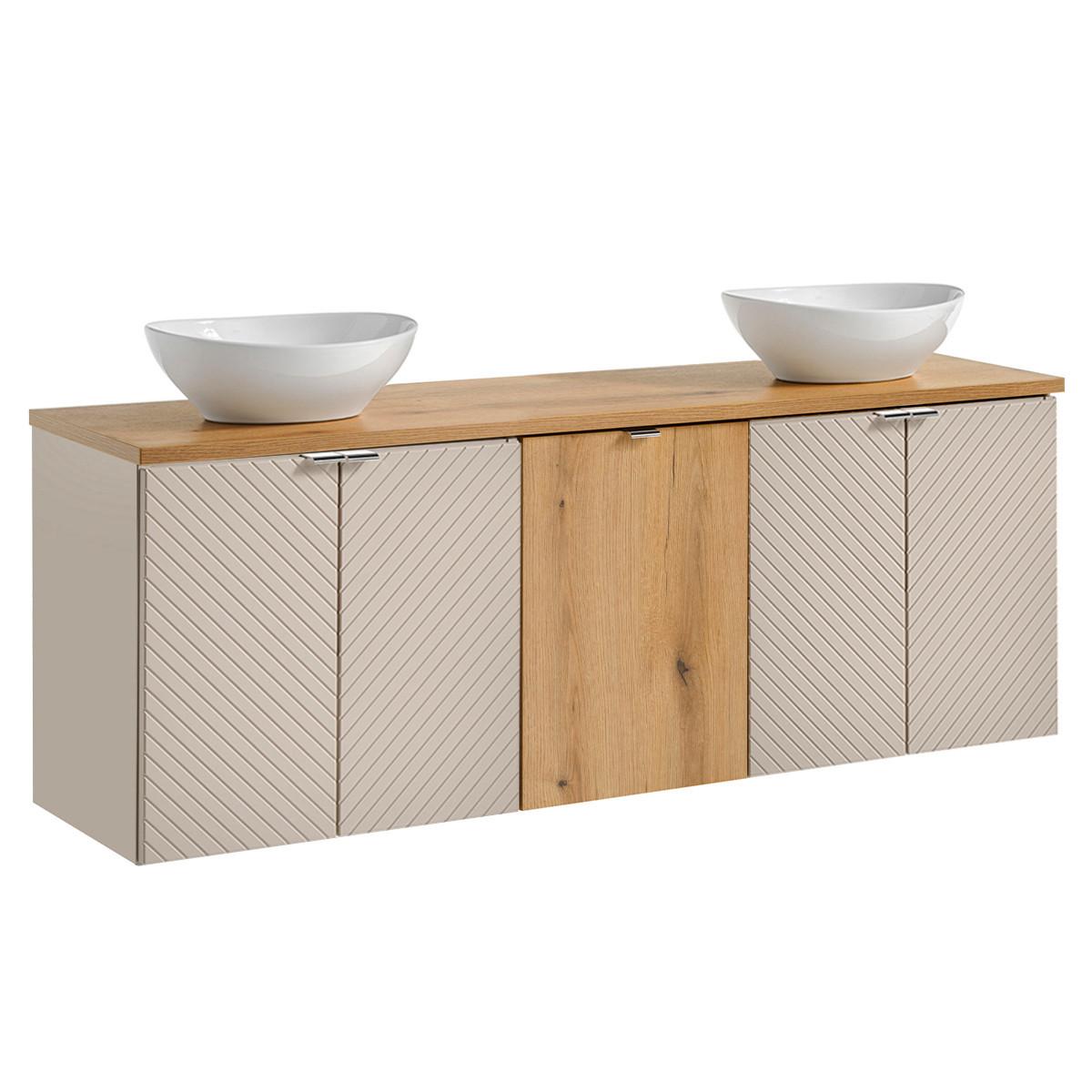 BADMÖBEL 160cm Manoa 2er-Set Kaschmir - Holz - Kaschmir, Holzwerkstoff (160/59/40cm) - Petits-meubles