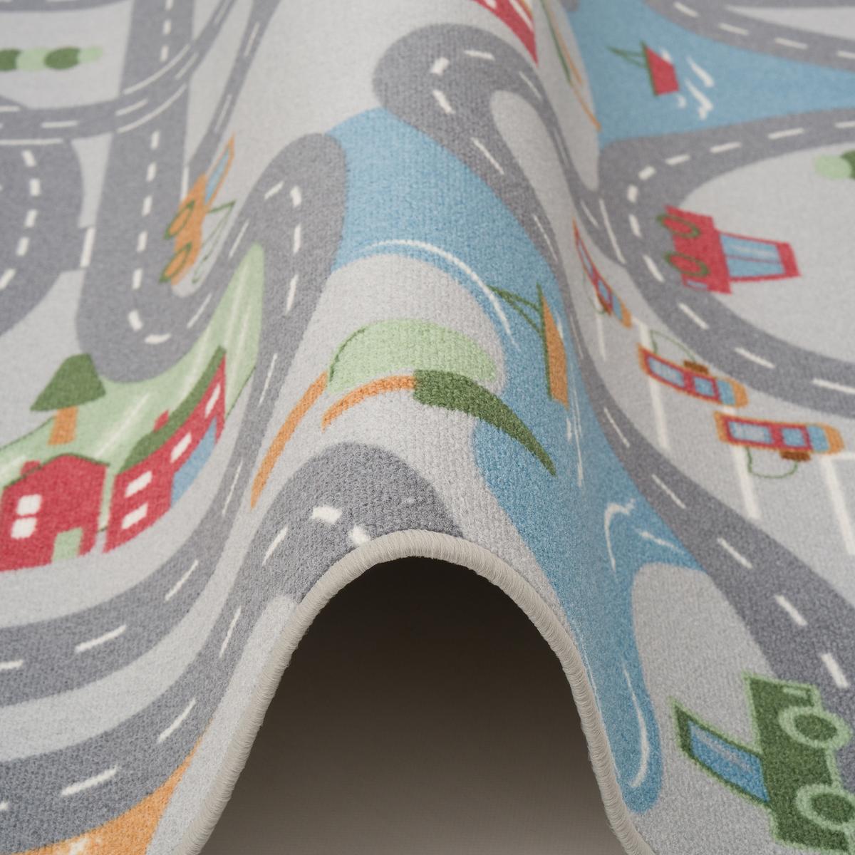 KINDER SPIEL STRASSENTEPPICH - Grau, Textil (160/160cm) - Snapstyle