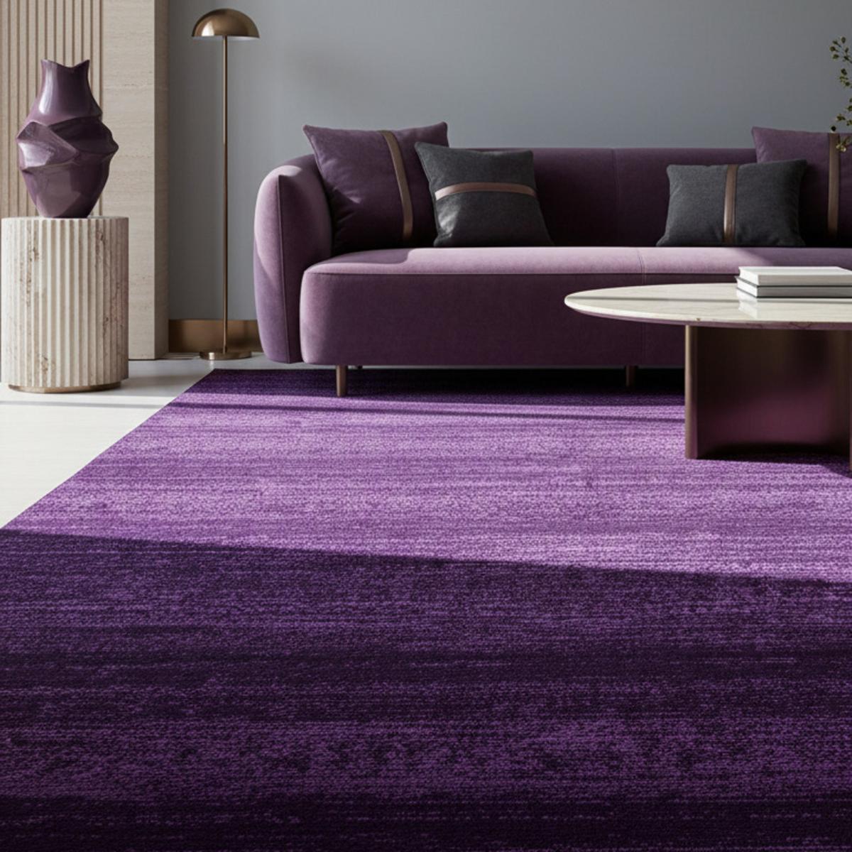 KURZFLORTEPPICH INN, einfarbig, Violett, 200 x 290 cm - Lila, Textil (290/200cm) - KADIMA DESIGN