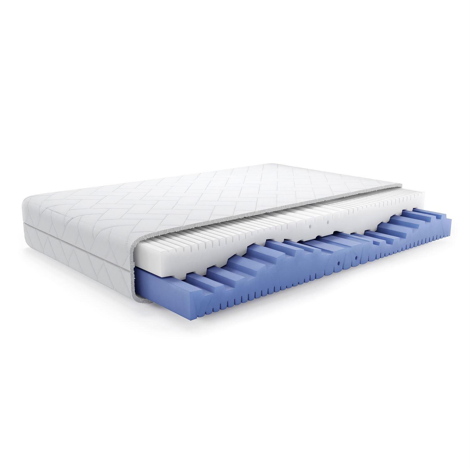 SCHAUMMATRATZE VELVO 180x200 - Weiß, Textil (180/200cm) - Lookway