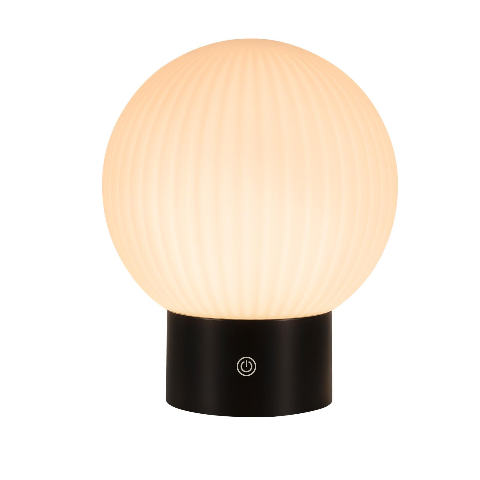 LED TISCHLAMPE Luminara 18.4/15/8.7 cm - Weiß, Glas (18.4/15/8.7cm) - ZMH
