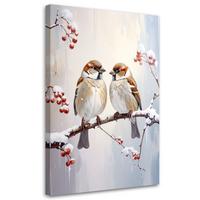 LEINWANDBILD Weihnachten 60x90cm - Grau, Textil (60/90cm) - Feeby