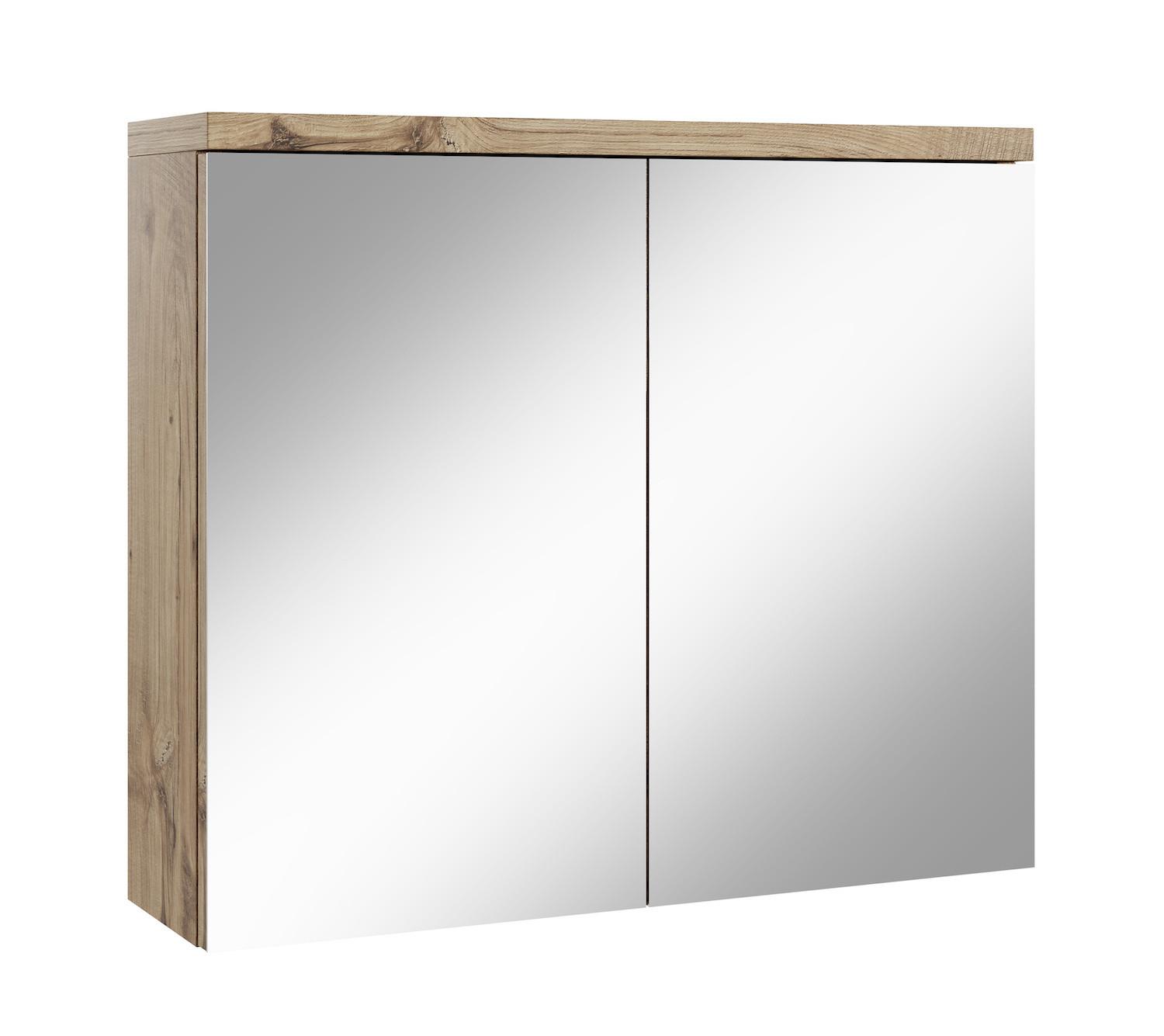 SPIEGELSCHRANK Toledo Kastanien Eiche - 80 x 20 x 60 cm - Kastanienfarben/Eichefarben, Holz (80/60/20cm) - Badplaats