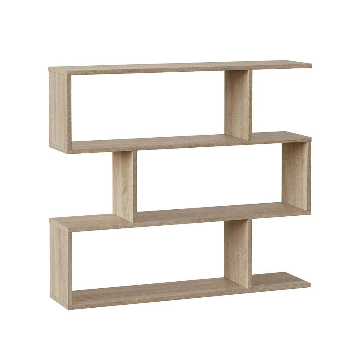 REGAL mit 3 Ebenen L110 cm - Athena - Eiche Artisan, Holzwerkstoff (24/97/11.5cm) - Calicosy