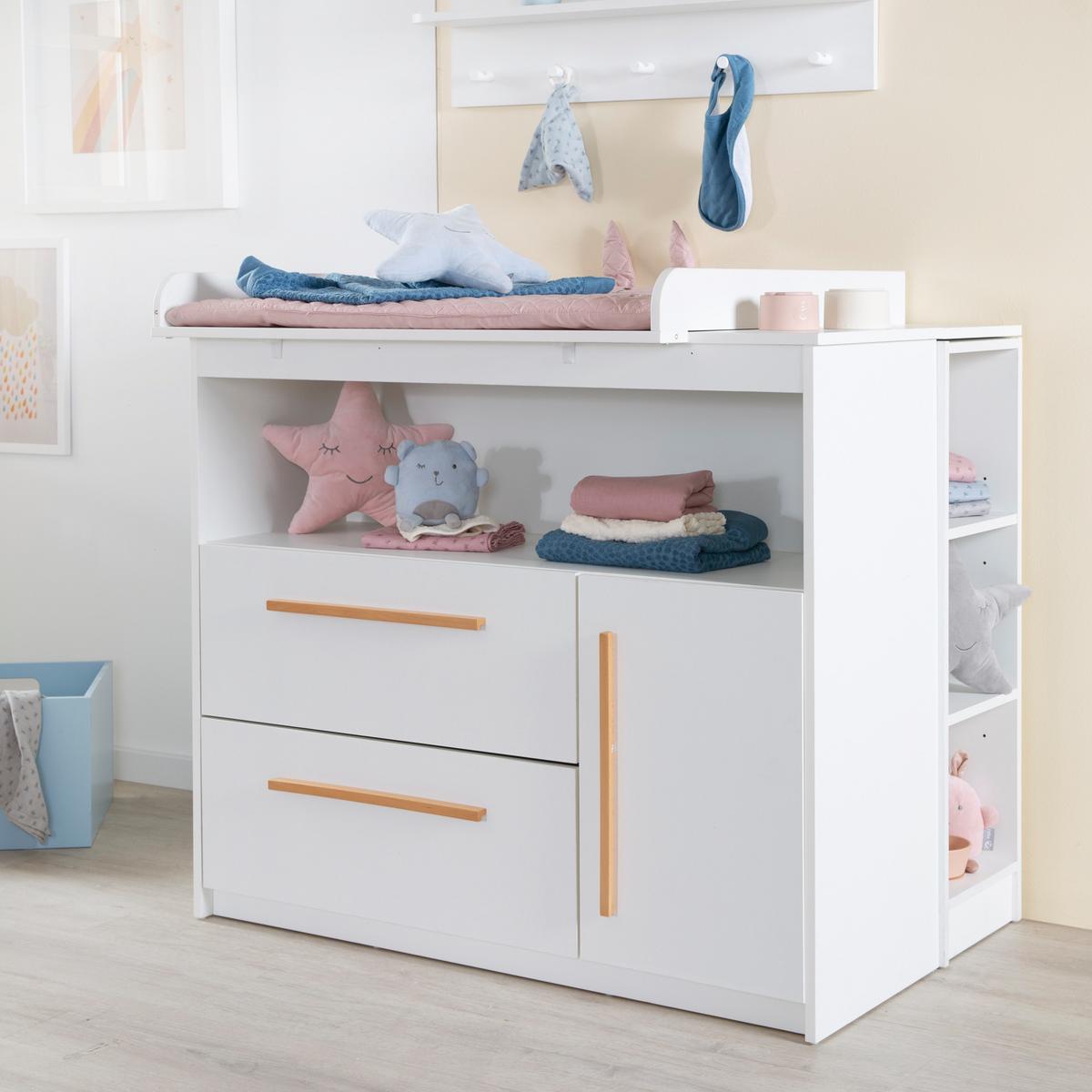 WICKELKOMMODE Lilo - Weiß, Holz/Holzwerkstoff (107/98/75cm) - Roba