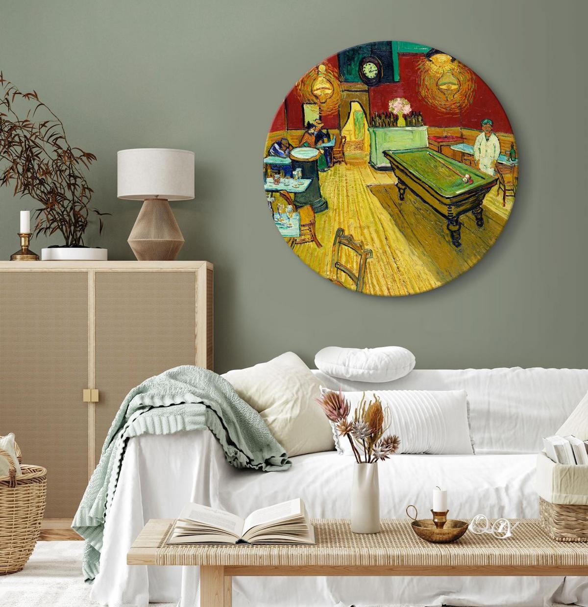 RUNDES BILD Rot 40/40 cm - Gelb/Rot, Textil (40/40cm) - KUNSTLOFT