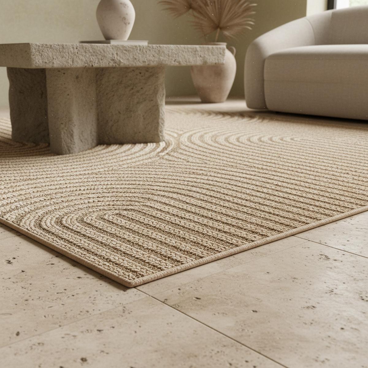 TEPPICH Outdoor ARLBERG in Beige, in Jute-Optik, 80 x 250 cm - Beige, Textil (250/80cm) - KADIMA DESIGN