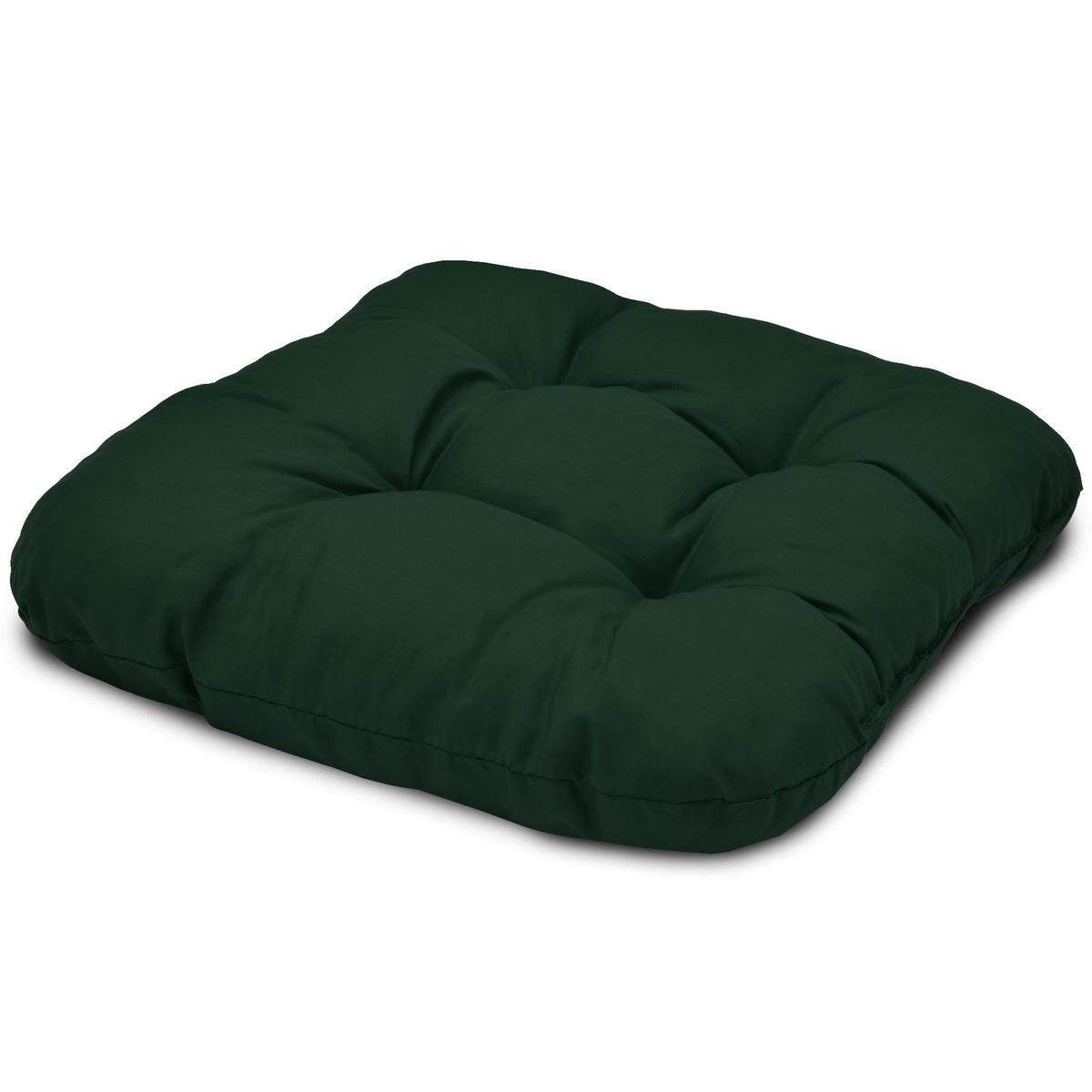 STUHLKISSEN Lisa 40/40/8 cm Dunkelgrün 4tlg - Dunkelgrün, Textil (40/40cm) - Beautissu 