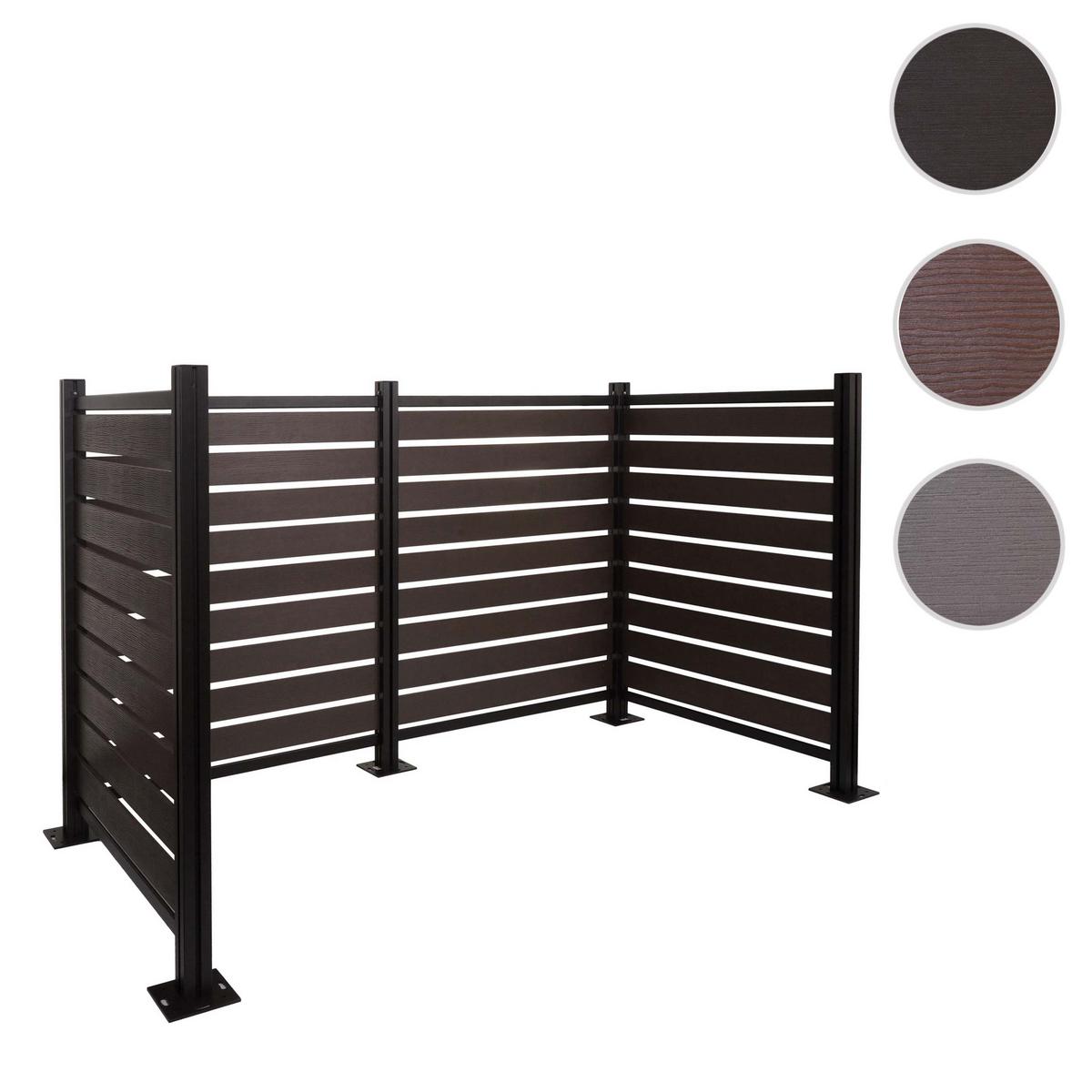 MÜLLTONNEN-ZAUN Anthrazit - Anthrazit, Metall (206/130/110cm) - MCW