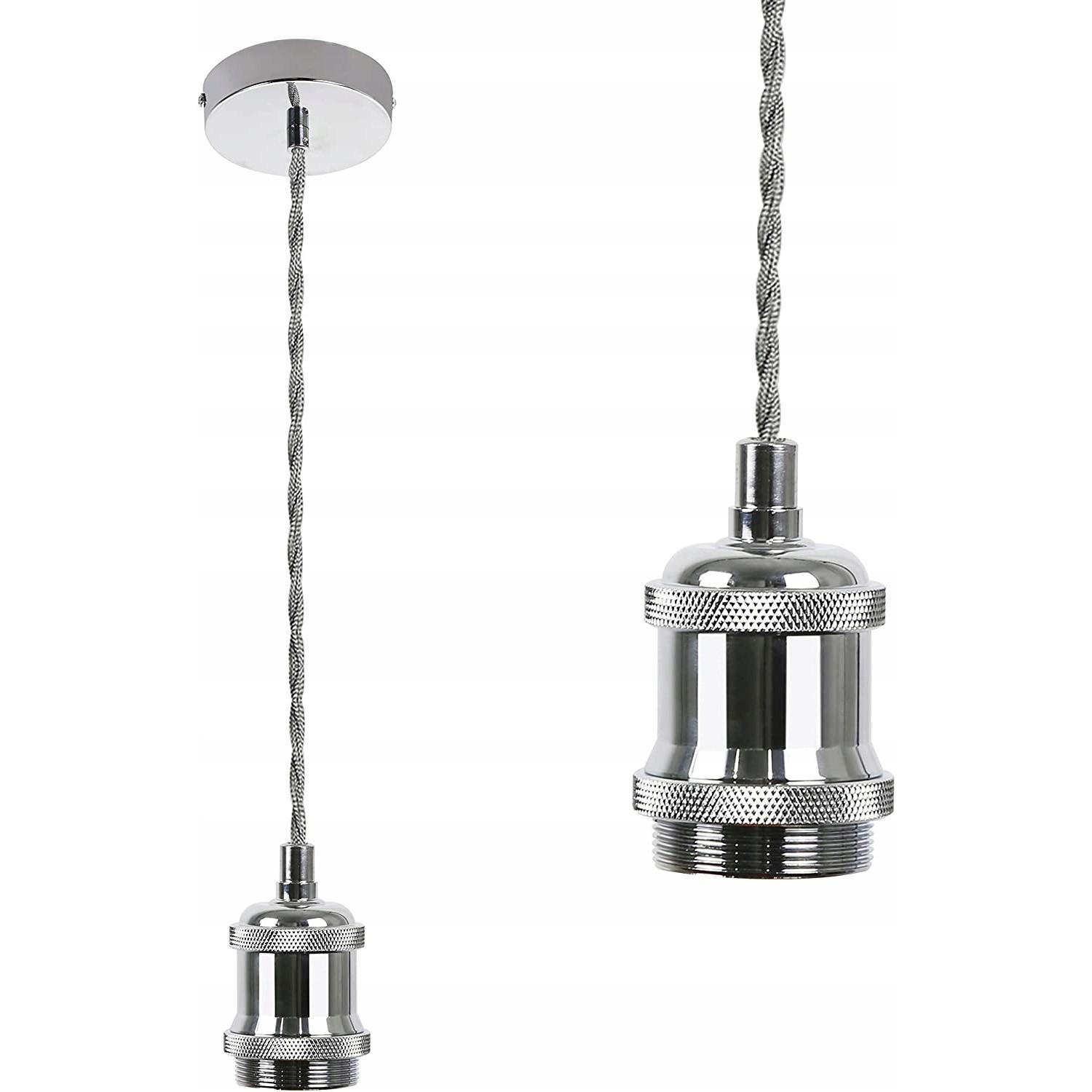 PENDELLEUCHTE Natascha 10/10/130 cm - Silberfarben, Metall (10/10/130cm) - Nettlife