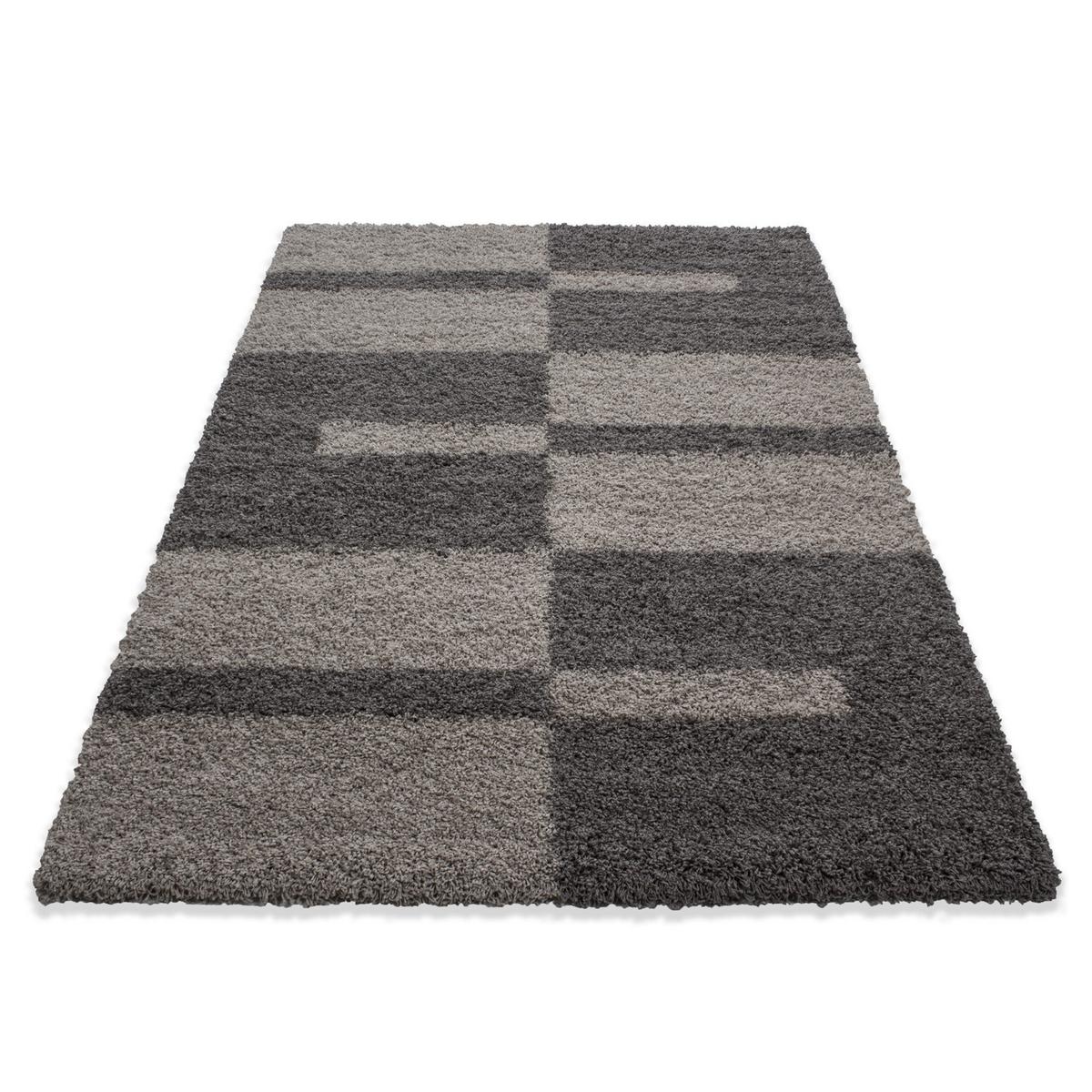 HOCHFLORTEPPICH WERFEN, kariert, Taupe, 200 x 290 cm - Braun, Textil (290/200cm) - KADIMA DESIGN
