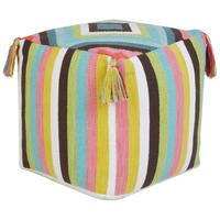 POUF Bunt Moneasa - Multicolor, Naturmaterialien (45/45/45cm) - Beliani