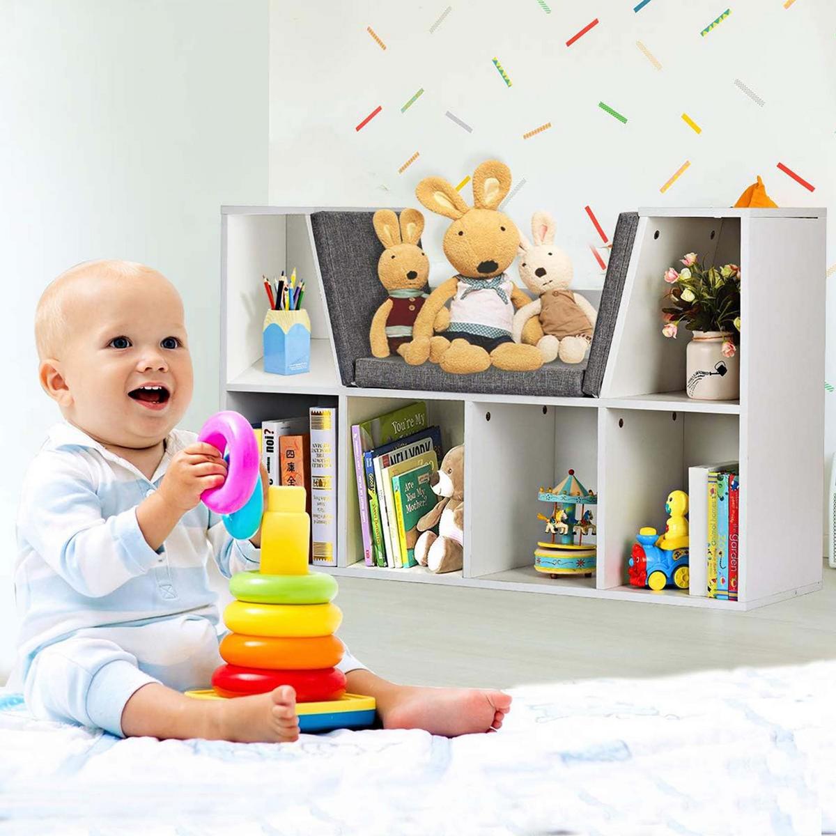 BÜCHERREGAL Braun - Braun, Holz (103/63/30cm) - COSTWAY