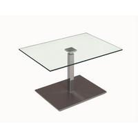 FUNKTIONSTISCH höhenverstellbar Carlotta 90 x 60 x 47-65 Couchtisch Glas/Perlsilber/Lava - Naturfarben, Holz (90/60/47cm) - 58aufmkessel
