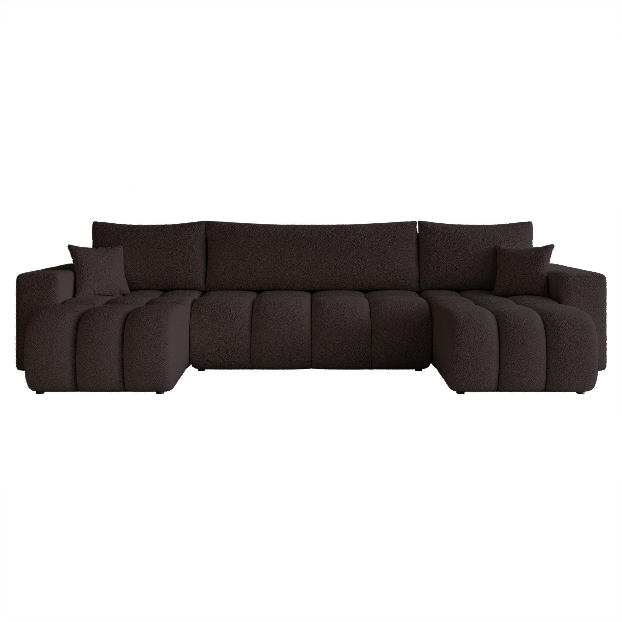 WOHNLANDSCHAFT Anabel Schlaffunktion - Schwarz, Holzwerkstoff/Textil (318/79/145cm) - Fun Möbel