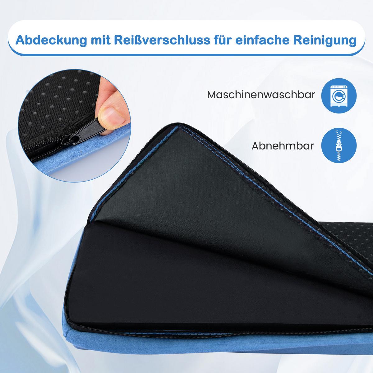 SCHWEBEBALKEN Blau - Blau, Textil (210/15cm) - COSTWAY