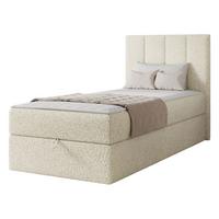 BOXBETT Rebos Single Boucle - H3 - Creme, Holz/Textil (80/200cm) - MIRJAN24