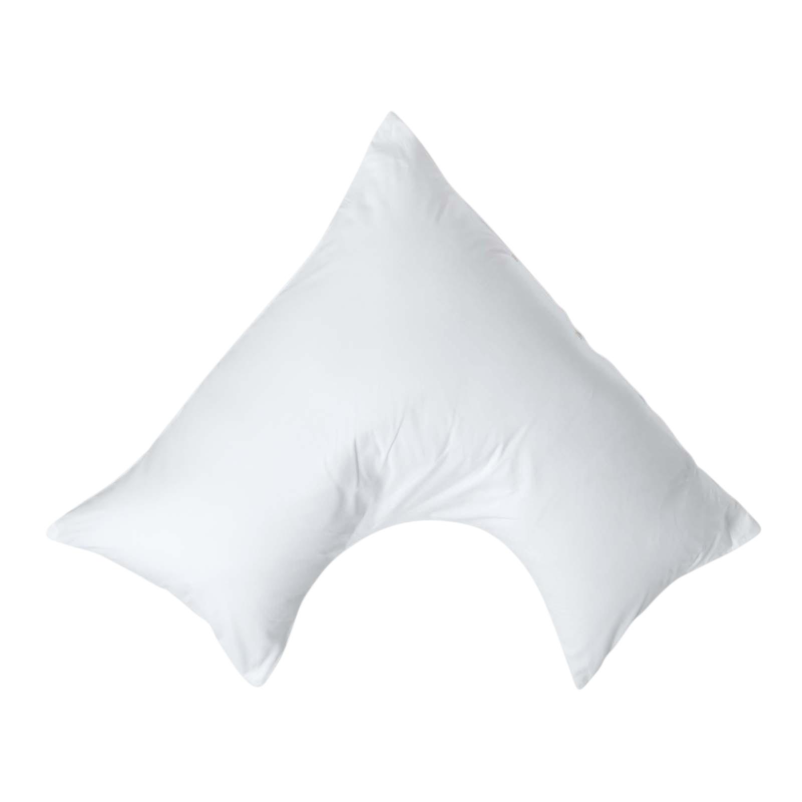 KISSENBEZUG für V-Form-Kissen, Perkal, Fadendichte 200 - Weiß, Textil (38/76cm) - Homescapes