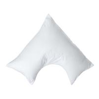 KISSENBEZUG für V-Form-Kissen, Perkal, Fadendichte 200 - Weiß, Textil (38/76cm) - Homescapes