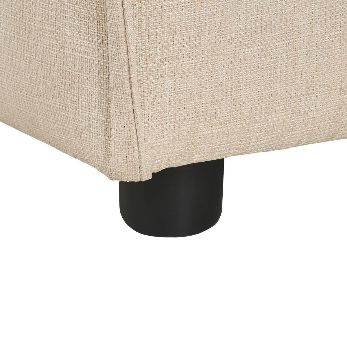 OTTOMANE Stoff Beige Ardal - Beige, Textil (86/45/86cm) - Beliani