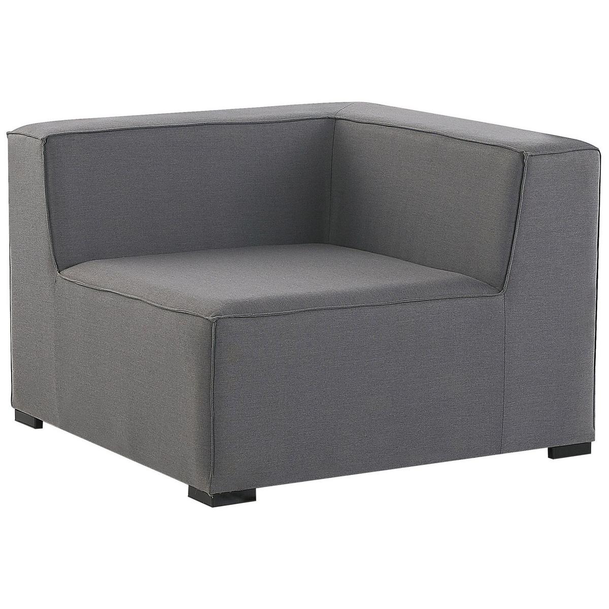LOUNGE SET 7-Sitzer grau linksseitig modular Arezzo - Grau, Textil - Beliani