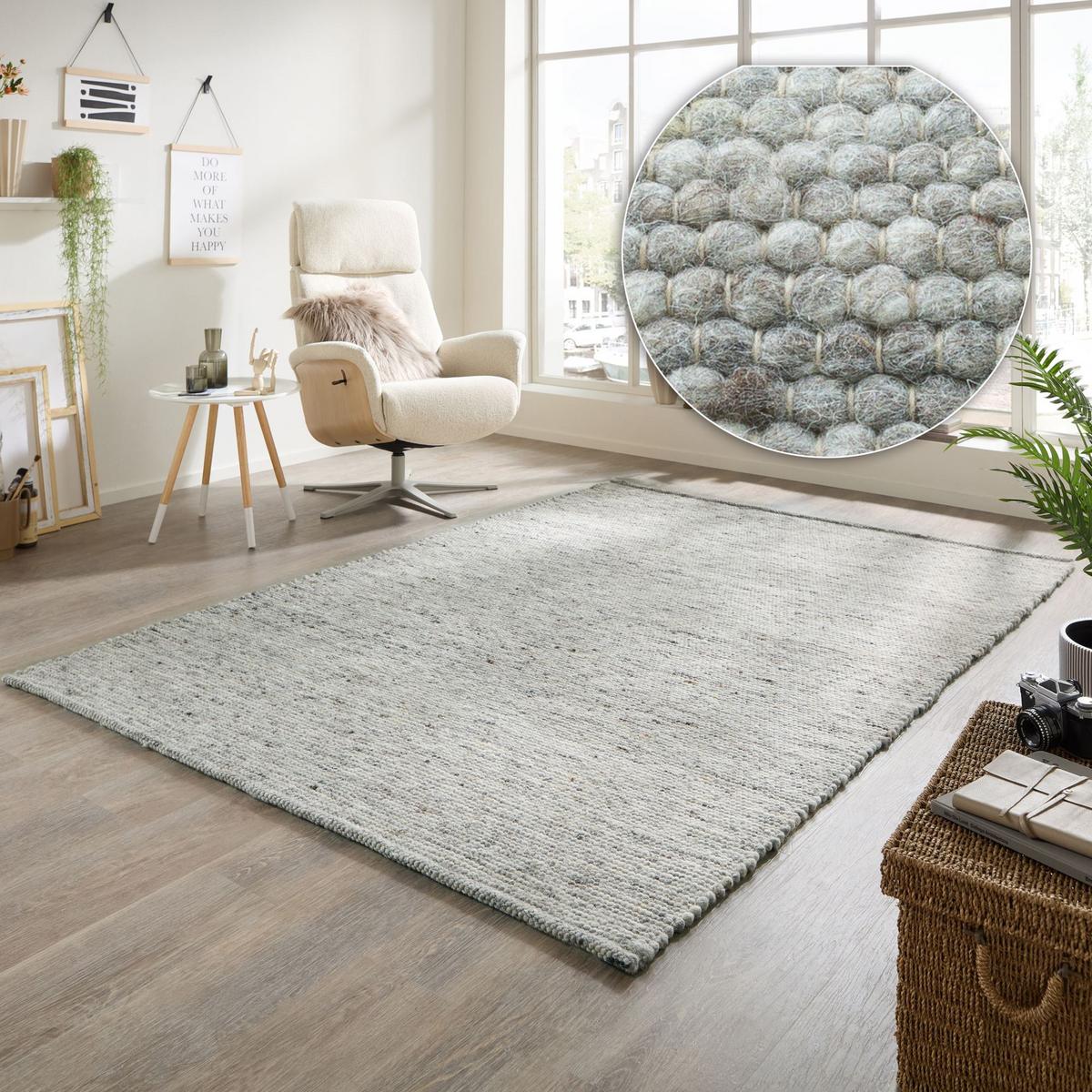 HANDWEBTEPPICH Atlas 40x60 cm - Grau, Textil (40/60cm) - Rug and Roll
