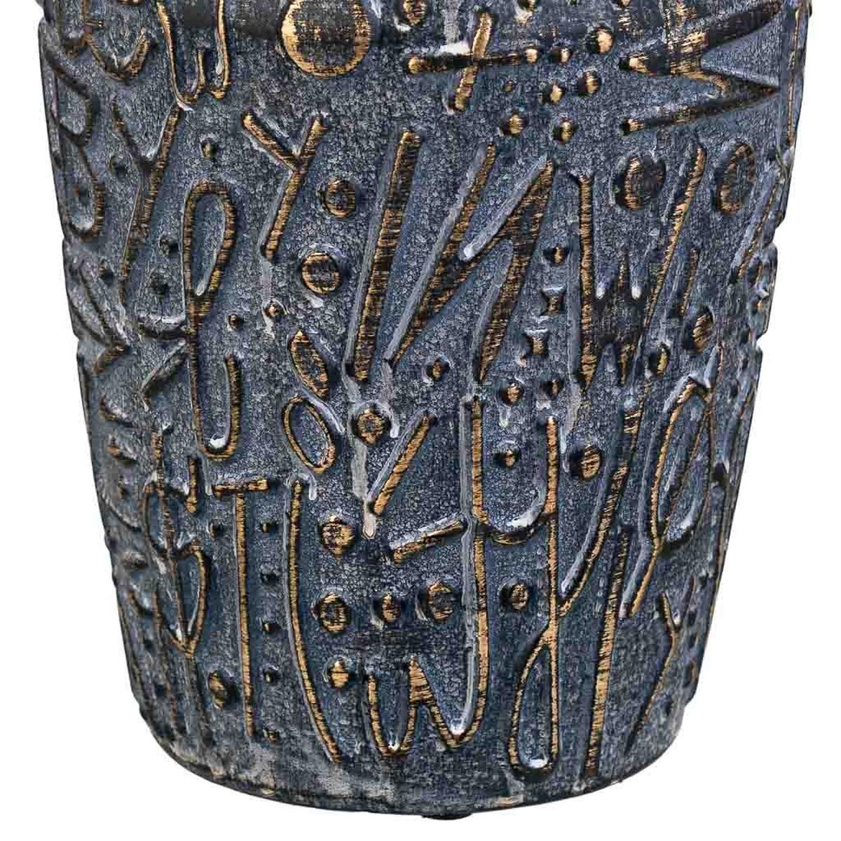 VASE aus Keramik, grau, 18x40cm - Grau, Keramik (40cm) - Wanderlust