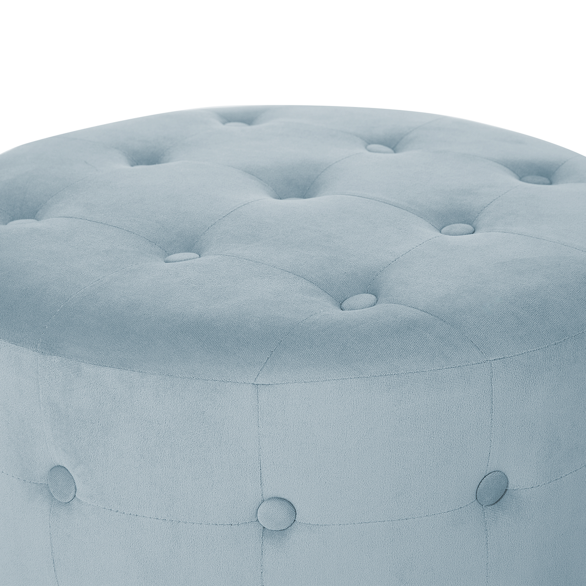 POUF Tampa 55/55/30 cm - Grau, Textil (55/30/55cm) - Beliani