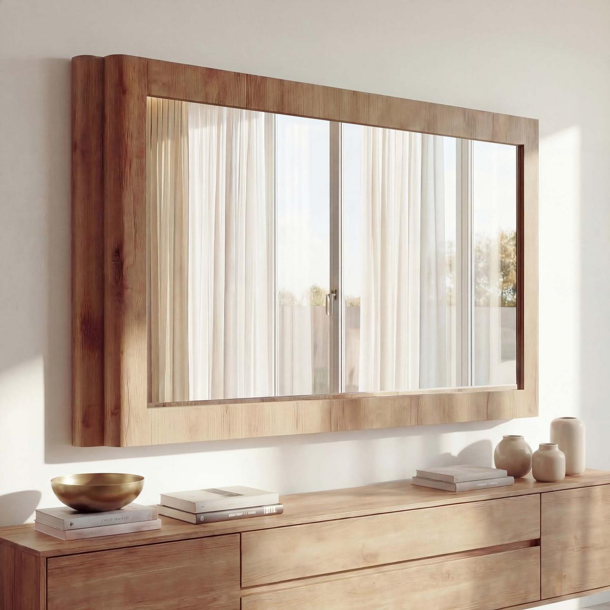 SPIEGEL Braun - Braun, Holz (120/80/10cm) - MCW