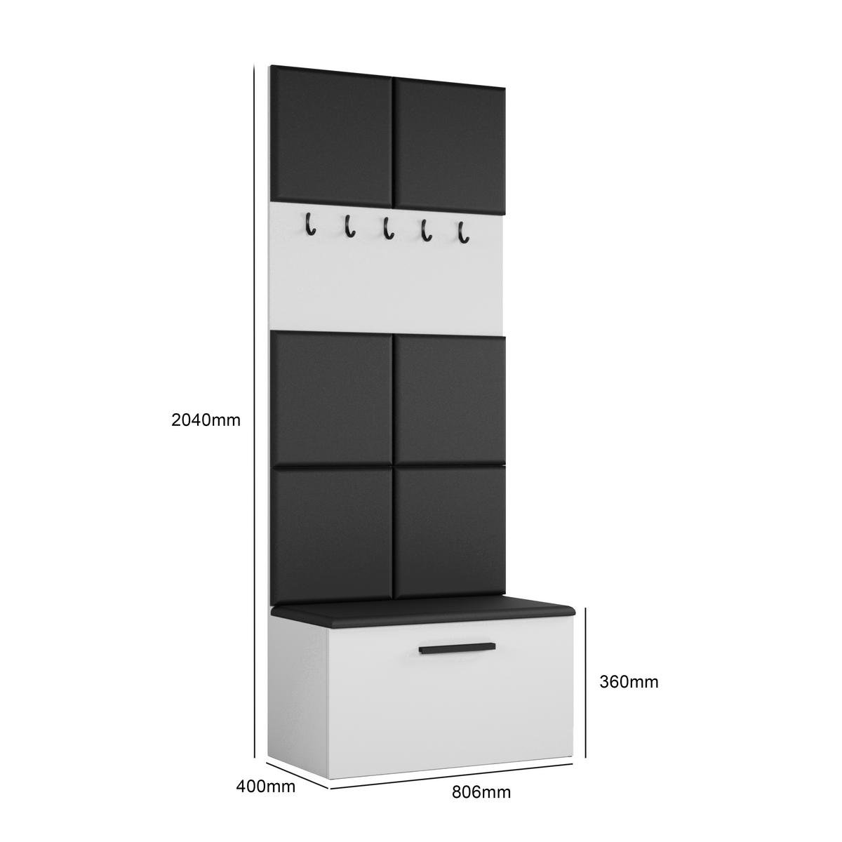 GARDEROBENSCHRANK Rosanno I Grau 80,6/204/40 cm – Modern, mit Kleiderhaken - Grau, Holzwerkstoff/Kunststoff (80.6/204/40cm) - AX Living