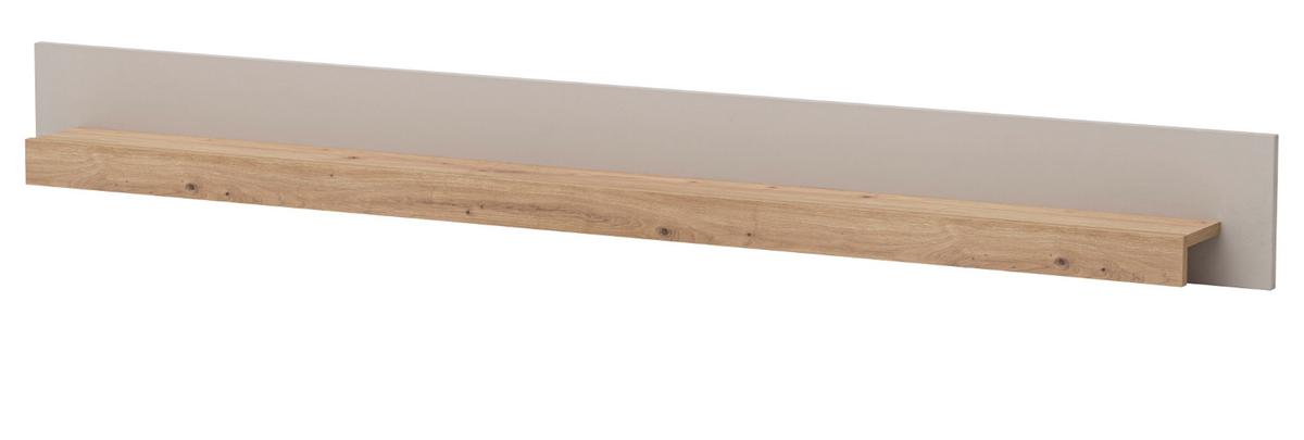 WANDBOARD Kaschmir, Artian Eiche, Wandregal 189 cm - Kaschmir/Eiche Artisan, Holzwerkstoff/Metall (189/20/18cm) - Furn.Design
