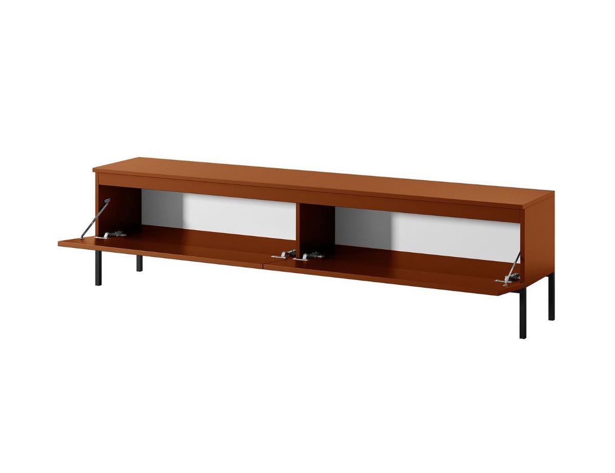 TV-SCHRANK Bemmi Ziegelrot mit Metallbeinen 175 cm - Dunkelorange/Schwarz, Holzwerkstoff/Metall (175/46/32cm) - Selsey