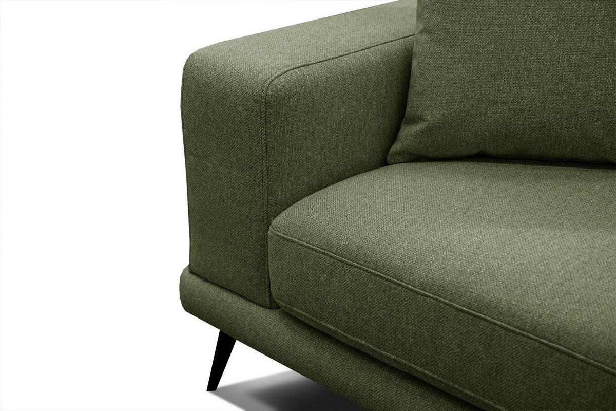 SOFA MEDIOLANE 2,5-Sitzer, olivgrün - Olivgrün, Holzwerkstoff/Textil (203/87/96cm) - Wozimo