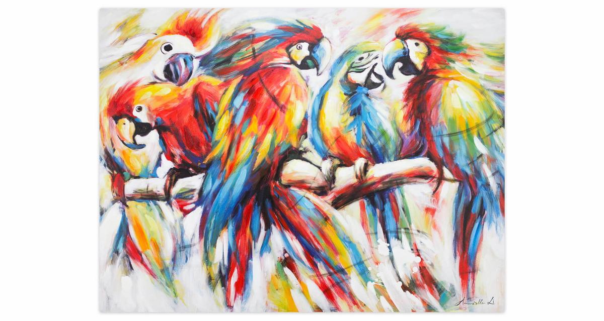 ACRYLBILD HANDGEMALT 100/75 cm - Multicolor, Holz/Textil (100/75cm) - KUNSTLOFT